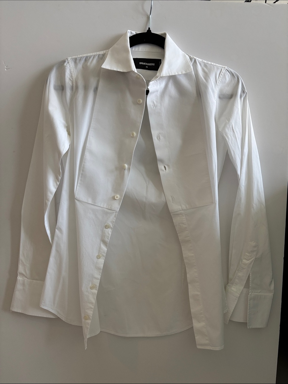 DSQUARED2 White Tuxedo Bib Dress Shirt - like new - Picture 2 of 3